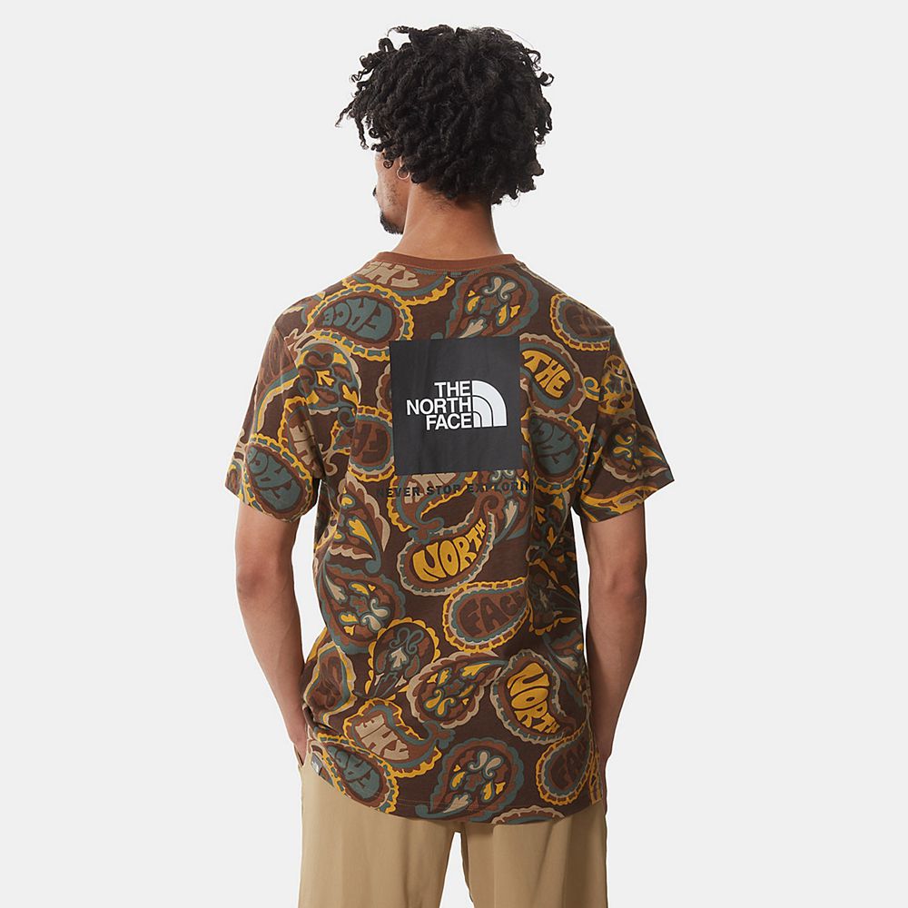 The North Face T-Shirts Mens Australia - The North Face Redbox Brown (VQR-653792)